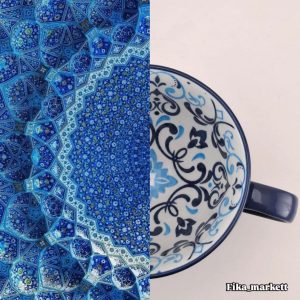 این ماگ زیبا با طراحی الهام‌گرفته از نقوش سنتی و ترکیب رنگ‌های گرم، انتخابی بی‌نظیر برای دوستداران هنر و نوشیدنی‌های داغ است